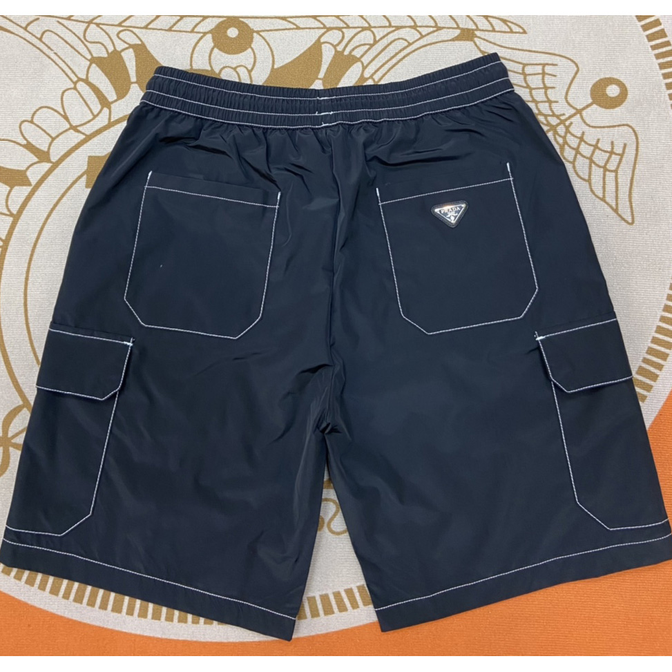 Prada Logo Cotton Shorts - FashionPlug
