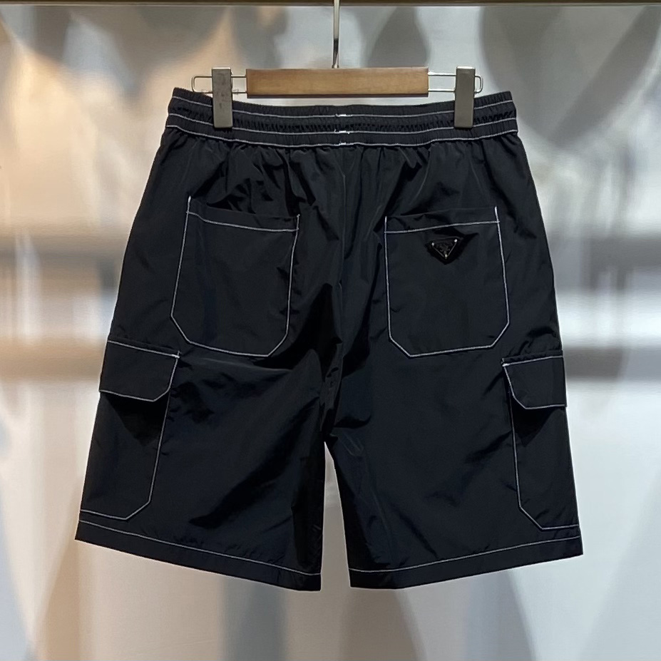 Prada Logo Cotton Shorts - FashionPlug