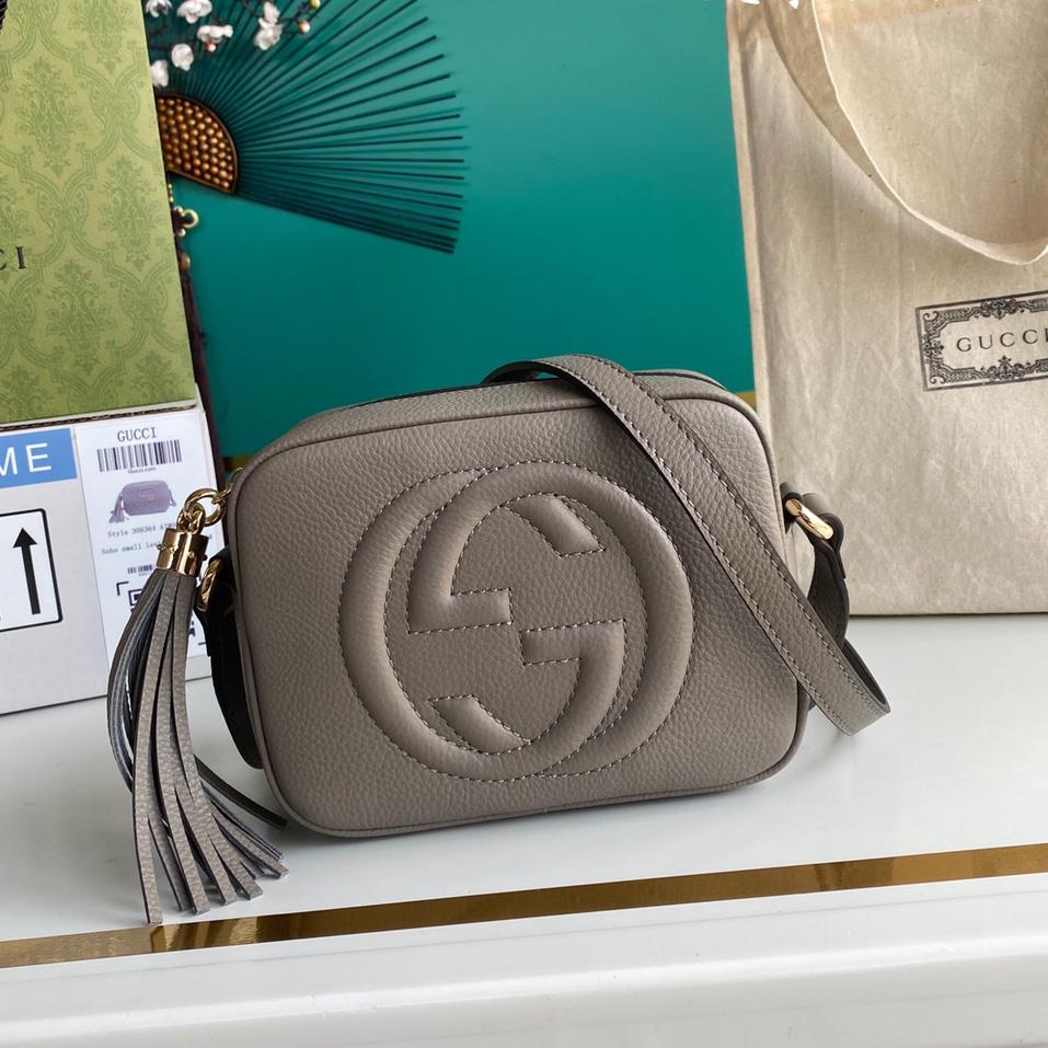 Gucci Soho Small Leather Disco Bag(22-15-7cm) - FashionPlug
