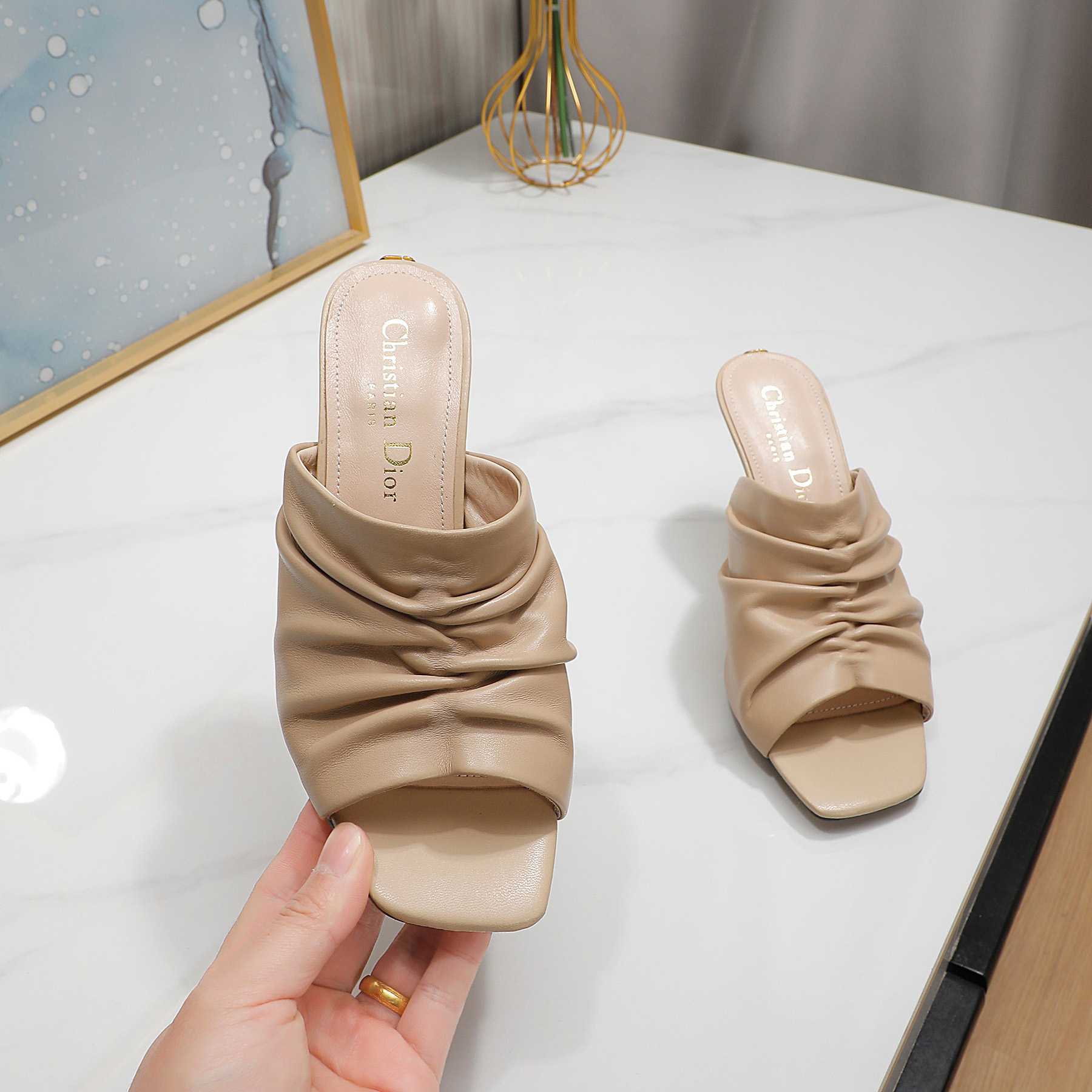 Dior D-Fame Open-Toe Pump - FashionPlug