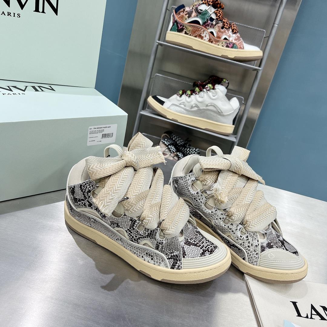 Lanvin Curb Low-Top Sneakers - FashionPlug