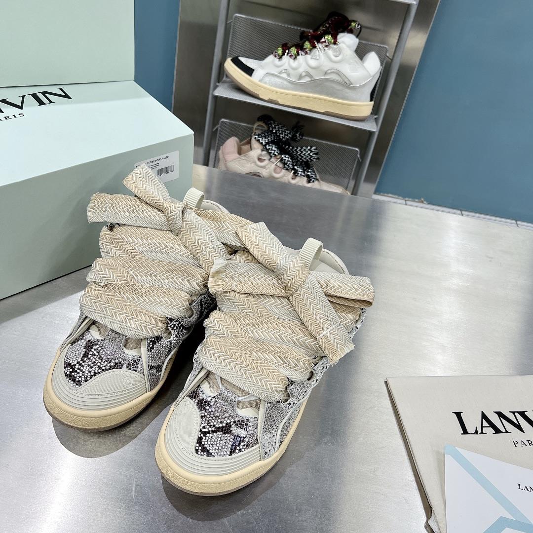 Lanvin Curb Low-Top Sneakers - FashionPlug