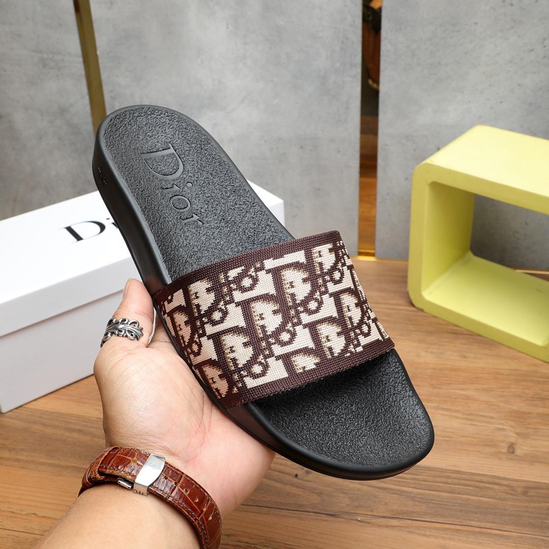 Dior Oblique Jacquard Sandals  - FashionPlug