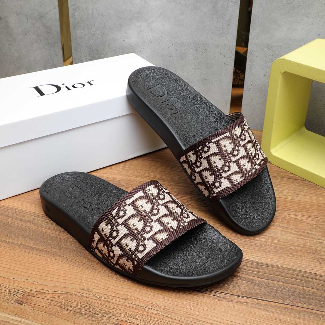Dior Oblique Jacquard Sandals  - FashionPlug