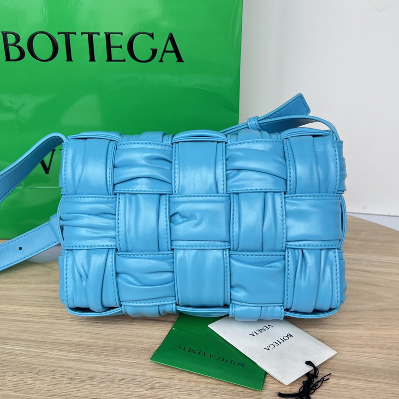 Bottega Veneta Cassette Foulard Intreccio Leather Cross-Body Bag - FashionPlug
