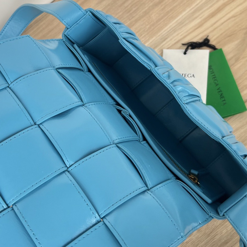 Bottega Veneta Cassette Foulard Intreccio Leather Cross-Body Bag - FashionPlug