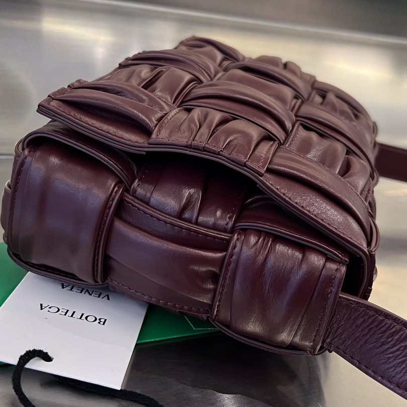 Bottega Veneta Cassette Foulard Intreccio Leather Cross-Body Bag - FashionPlug