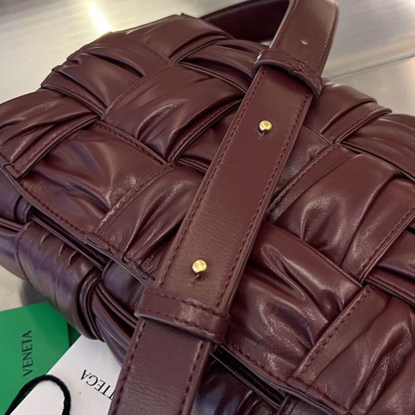 Bottega Veneta Cassette Foulard Intreccio Leather Cross-Body Bag - FashionPlug