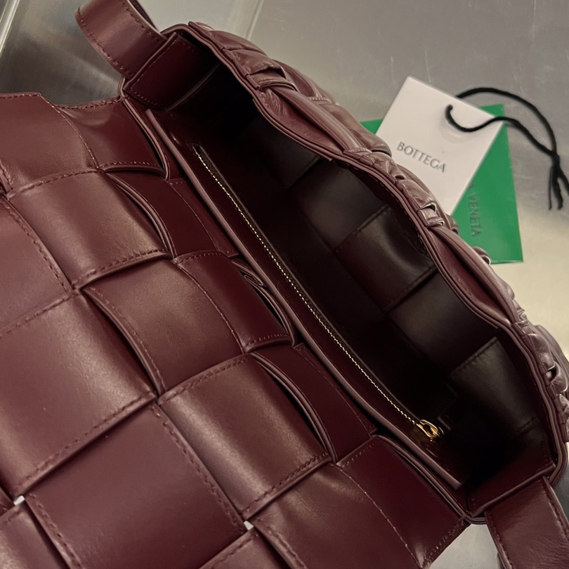Bottega Veneta Cassette Foulard Intreccio Leather Cross-Body Bag - FashionPlug