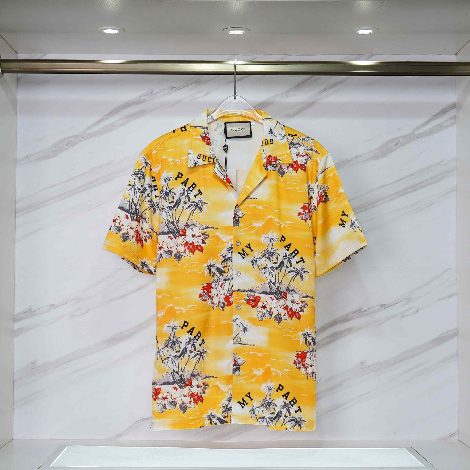Gucci Printed Cotton Poplin Bowling Shirt & Shorts - FashionPlug