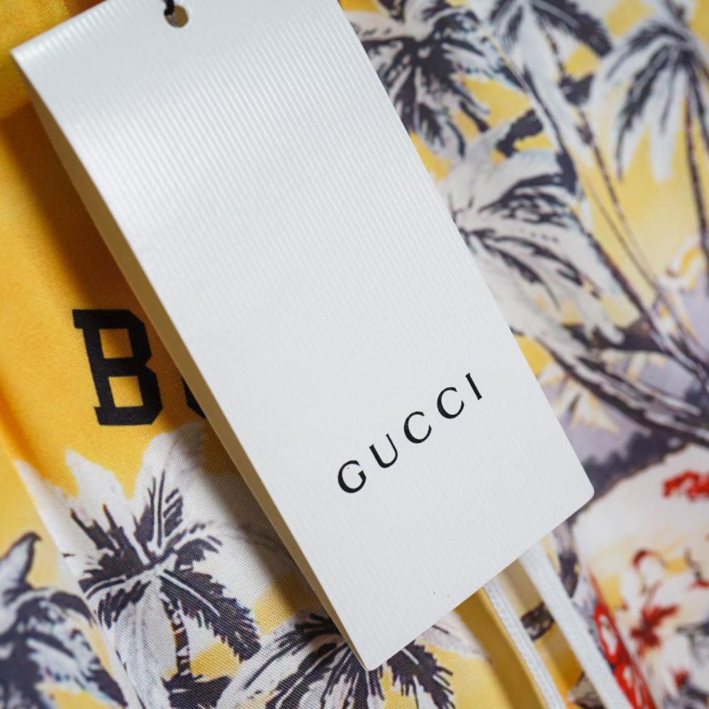 Gucci Printed Cotton Poplin Bowling Shirt & Shorts - FashionPlug