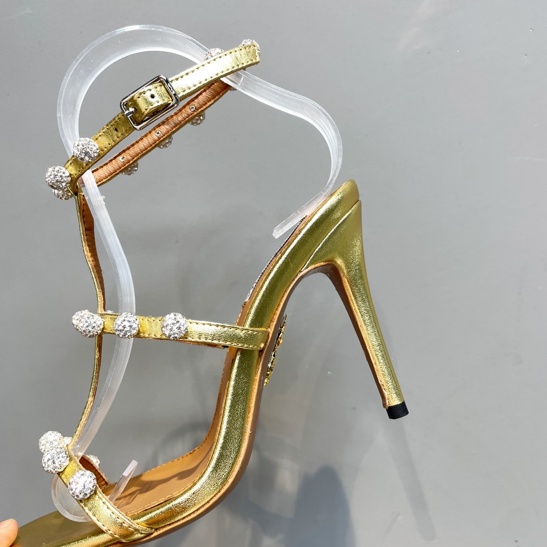 Aquazzura Cha Cha Cha Crystal Sandal  95 - FashionPlug
