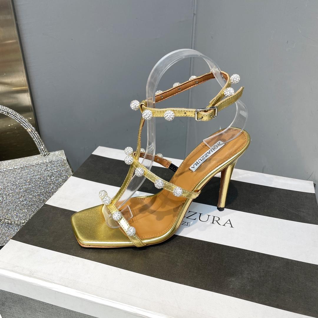 Aquazzura Cha Cha Cha Crystal Sandal  95 - FashionPlug