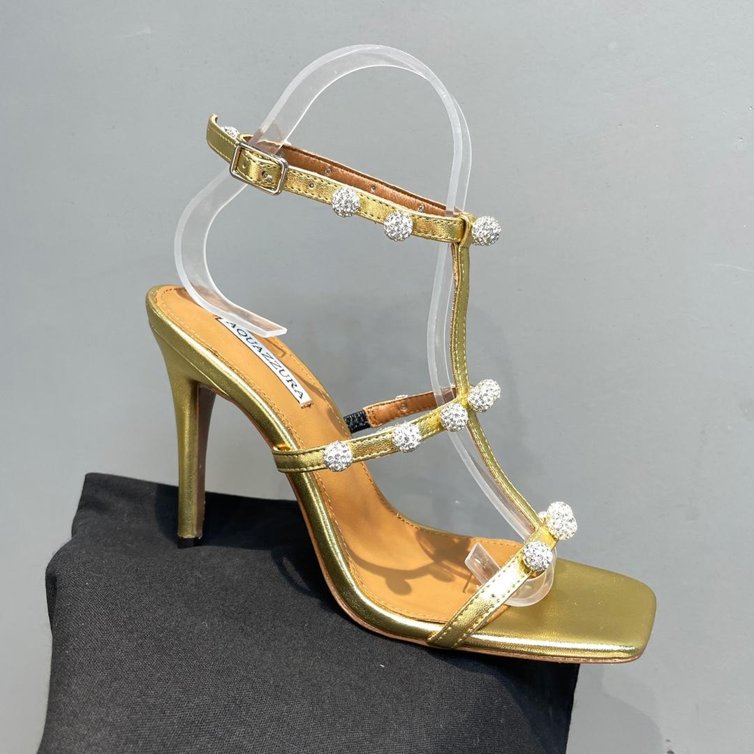 Aquazzura Cha Cha Cha Crystal Sandal  95 - FashionPlug