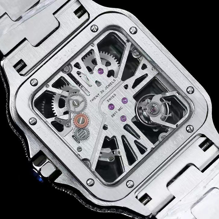 Cartier Santos De Cartier Skeleton    - FashionPlug
