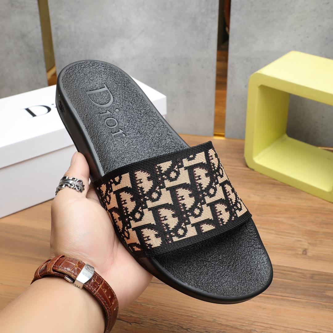 Dior Oblique Jacquard Sandals  - FashionPlug