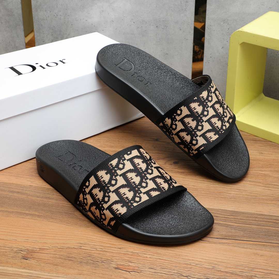 Dior Oblique Jacquard Sandals  - FashionPlug