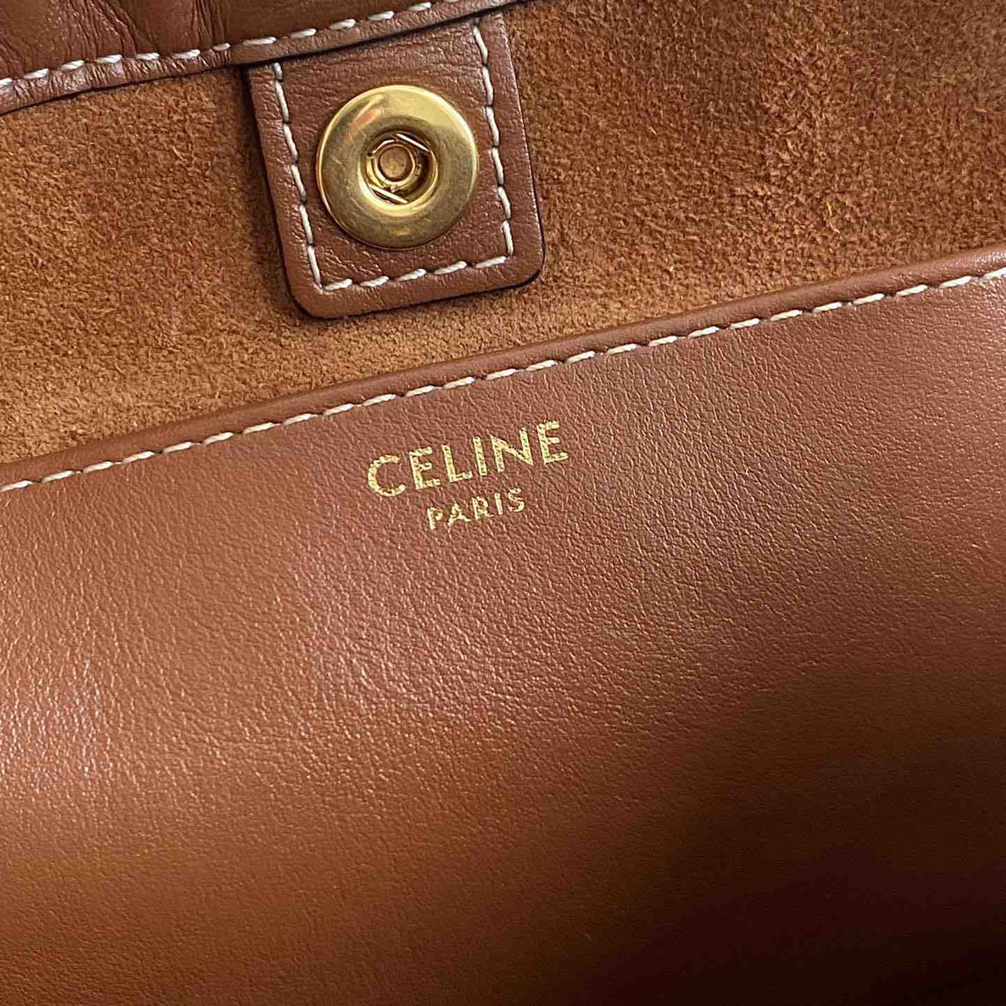 Celine Small Cabas Drawstring Cuir Triomphe In Smooth Calfskin - FashionPlug