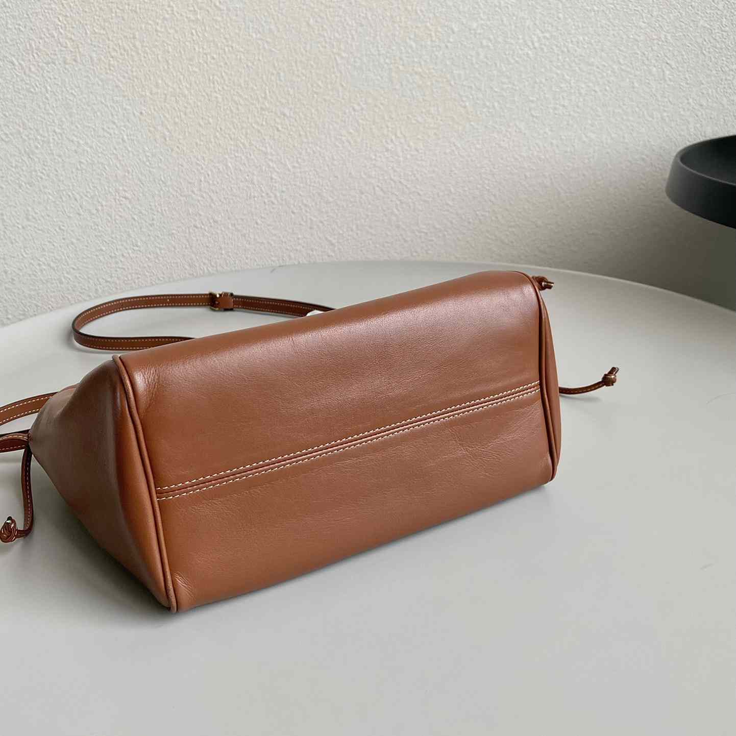 Celine Small Cabas Drawstring Cuir Triomphe In Smooth Calfskin - FashionPlug
