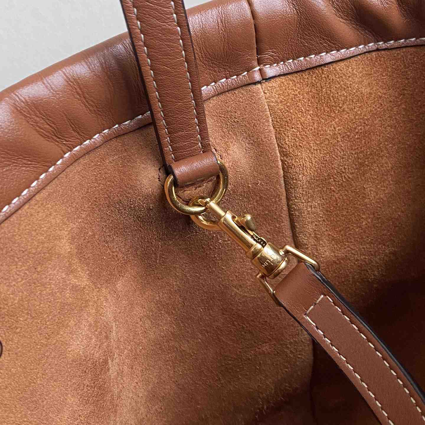 Celine Small Cabas Drawstring Cuir Triomphe In Smooth Calfskin - FashionPlug