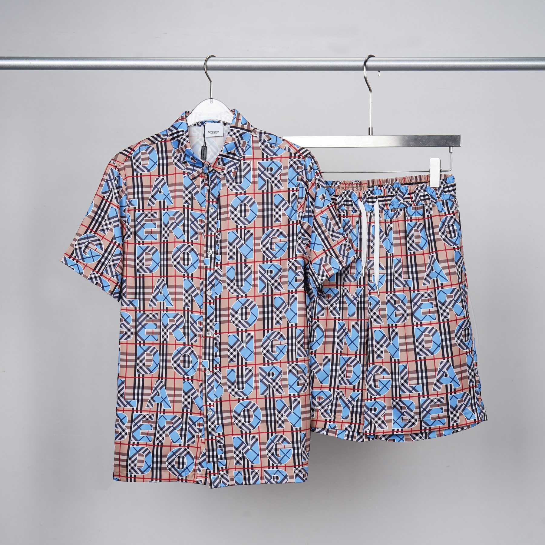 Burberry Vintage Check Logo Short Sleeve Shirt & Shorts - FashionPlug