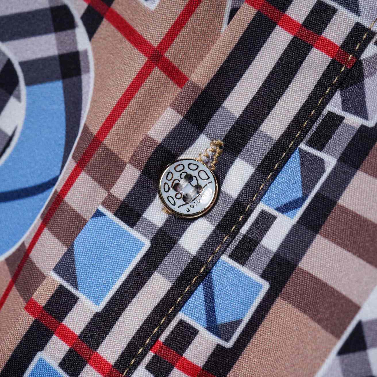 Burberry Vintage Check Logo Short Sleeve Shirt & Shorts - FashionPlug