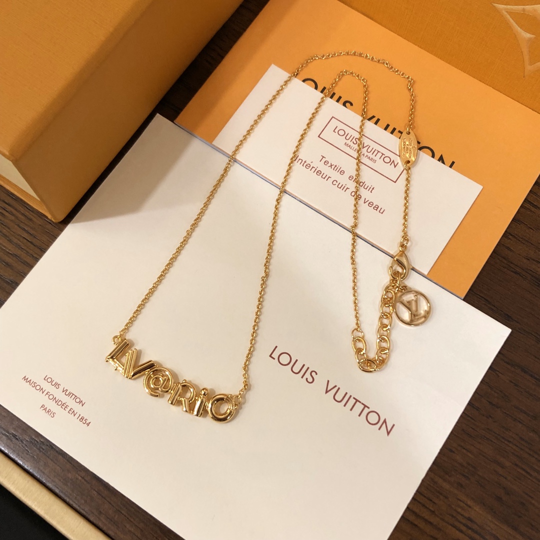 Louis Vuitton Essential V Necklace - FashionPlug