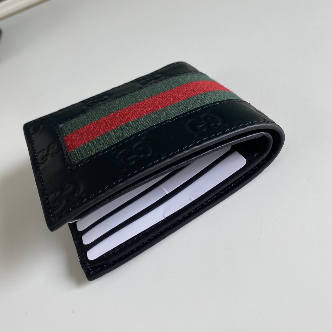 Gucci GG Supreme Web Wallet(11-9-1.5cm)    - FashionPlug
