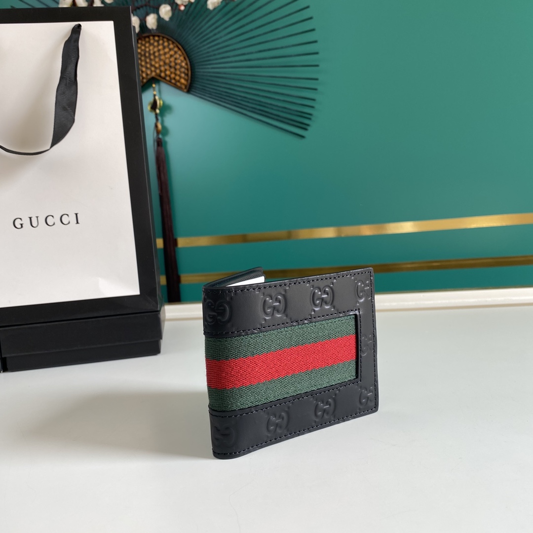 Gucci GG Supreme Web Wallet(11-9-1.5cm)    - FashionPlug