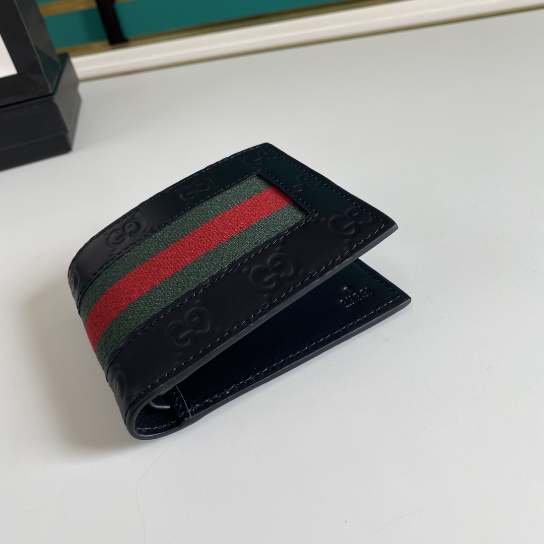 Gucci GG Supreme Web Wallet(11-9-1.5cm)    - FashionPlug