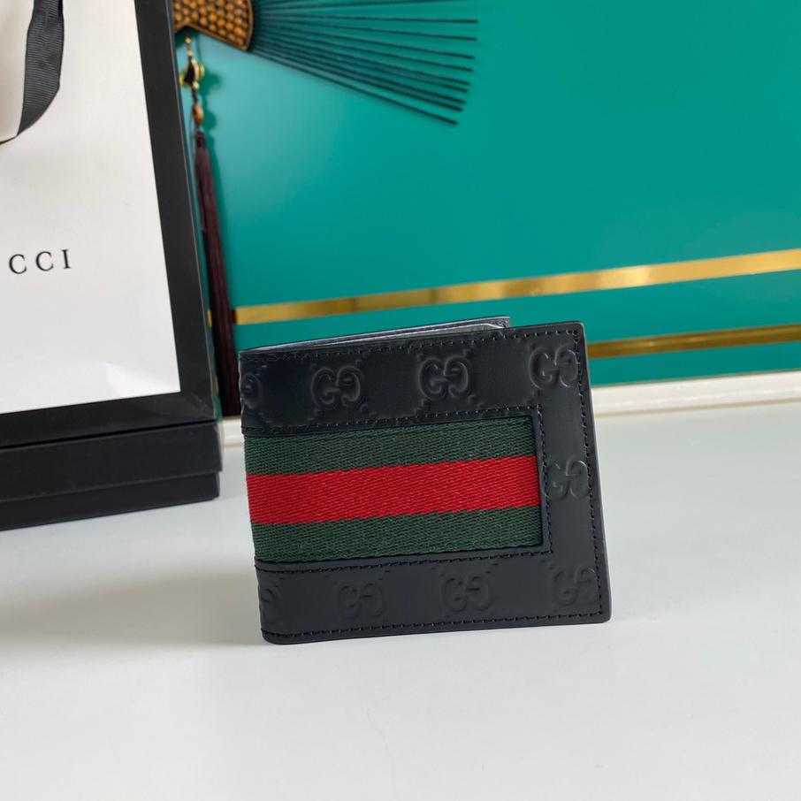 Gucci GG Supreme Web Wallet(11-9-1.5cm)    - FashionPlug