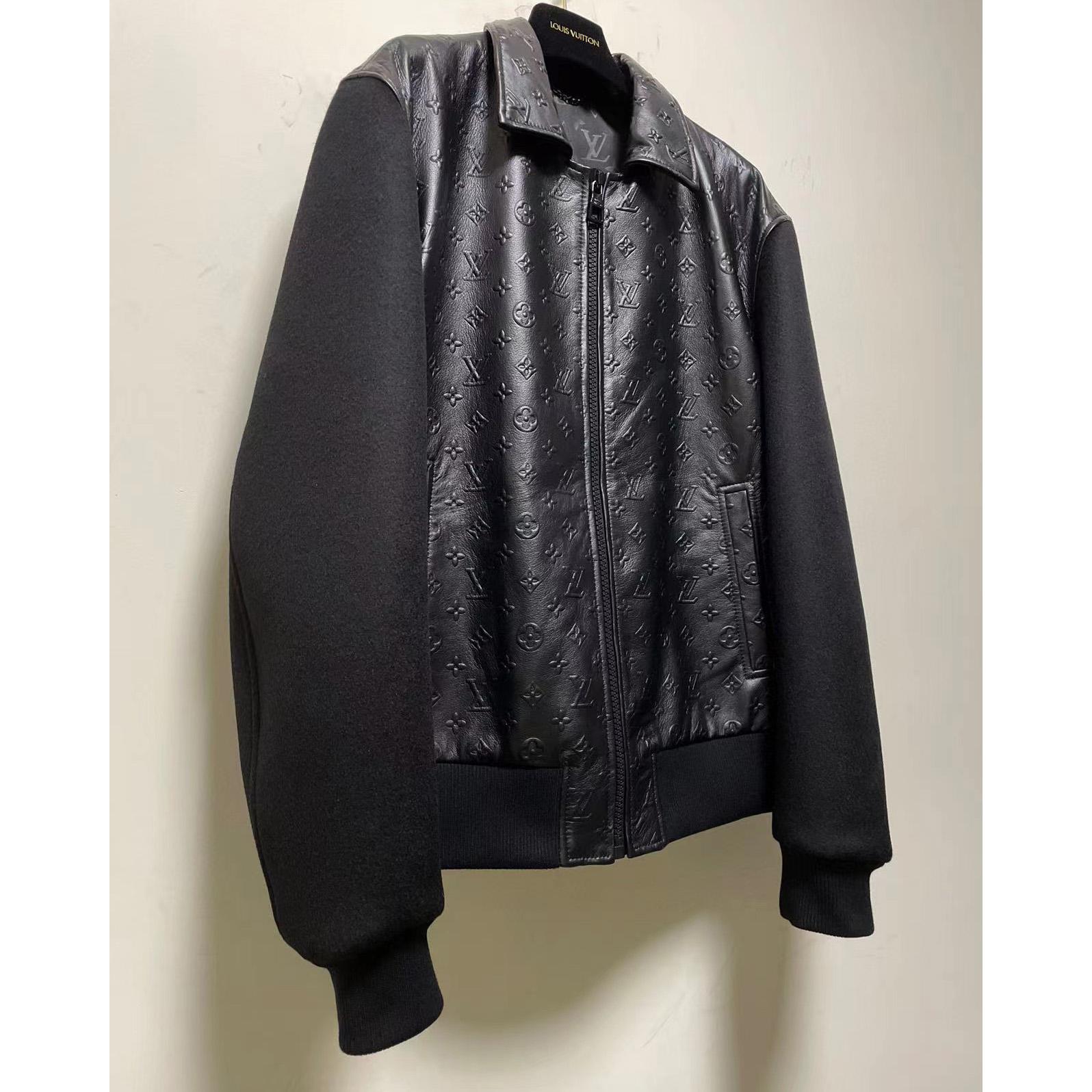 Louis Vuitton LVSE Debossed Monogram Mix Leather Blouson   1A9GOU - FashionPlug