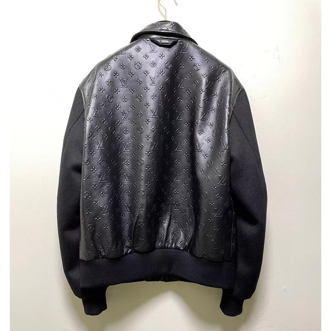 Louis Vuitton LVSE Debossed Monogram Mix Leather Blouson   1A9GOU - FashionPlug
