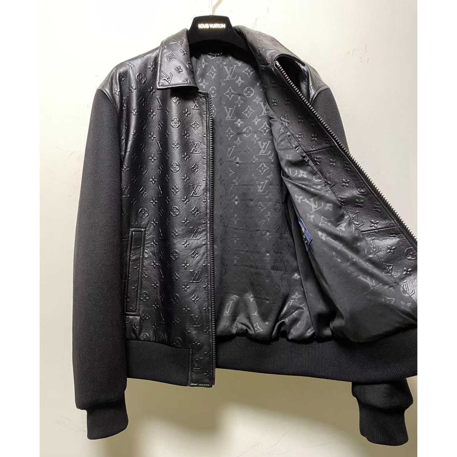 Louis Vuitton LVSE Debossed Monogram Mix Leather Blouson   1A9GOU - FashionPlug