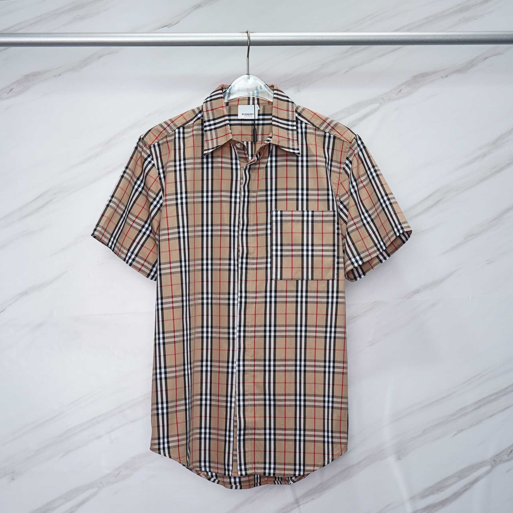 Burberry Short-sleeve Check Cotton Poplin Shirt & Shorts - FashionPlug