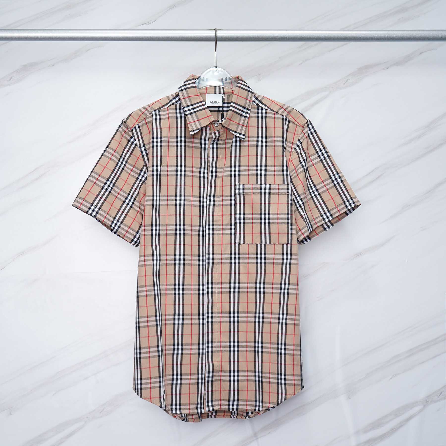 Burberry Short-sleeve Check Cotton Poplin Shirt & Shorts - FashionPlug