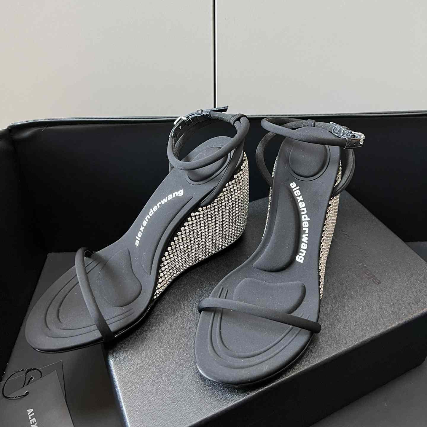 Alexander Wang Women's Dahlia Wedge Sandals    100mm - FashionPlug