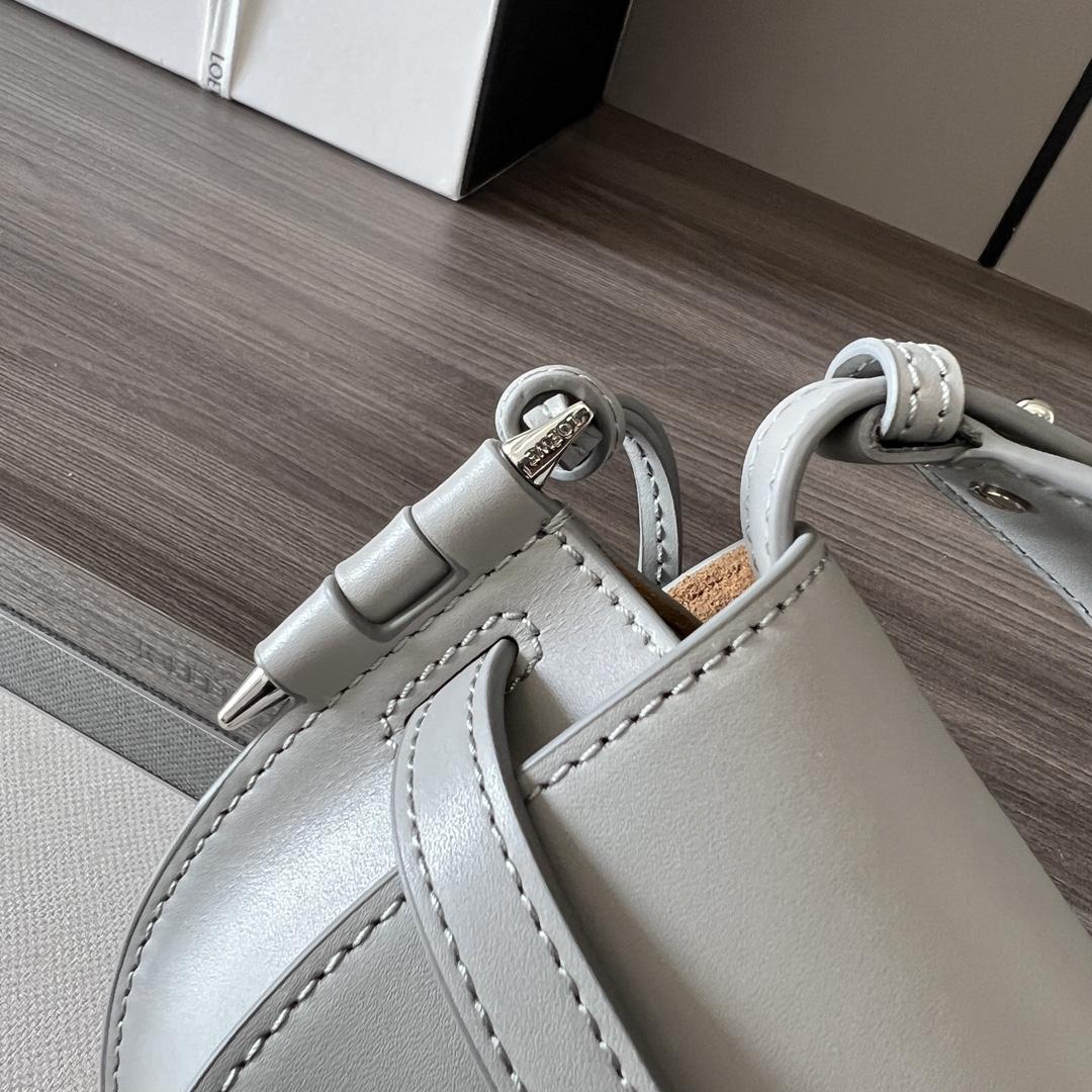 Loewe Mini Gate Dual Bag In Soft Calfskin And Jacquard - FashionPlug