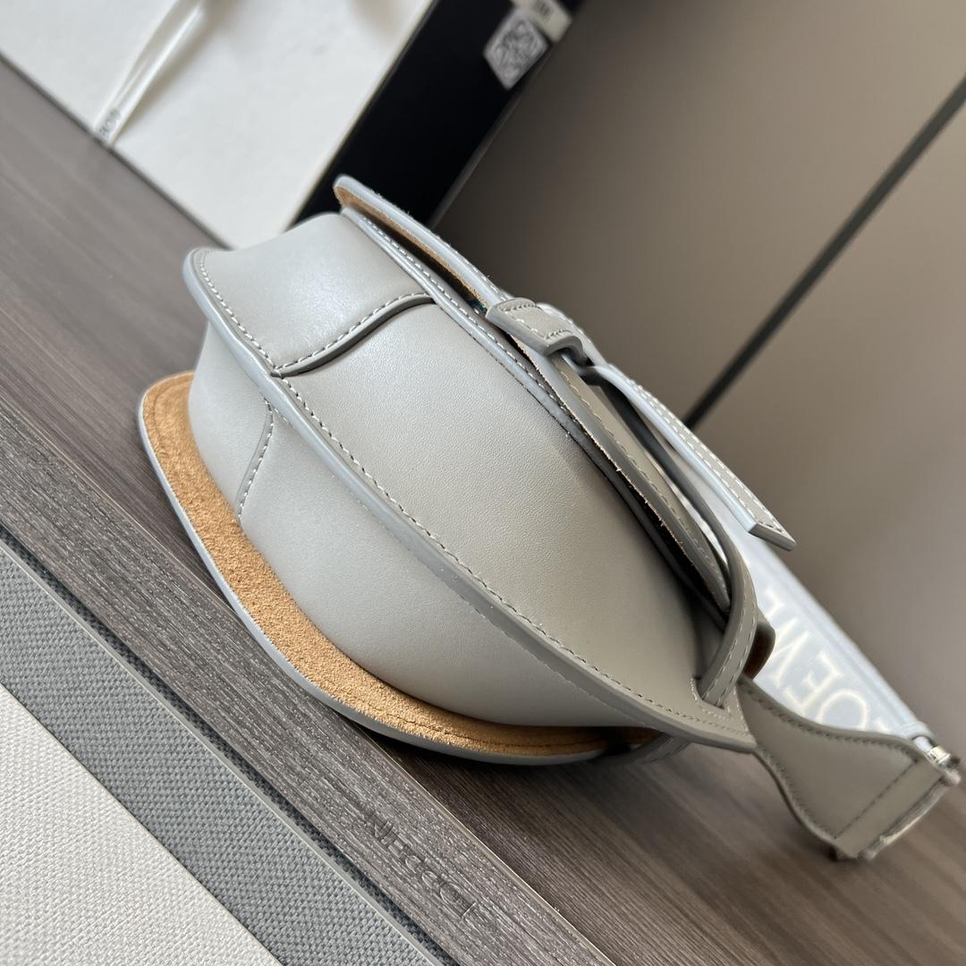 Loewe Mini Gate Dual Bag In Soft Calfskin And Jacquard - FashionPlug