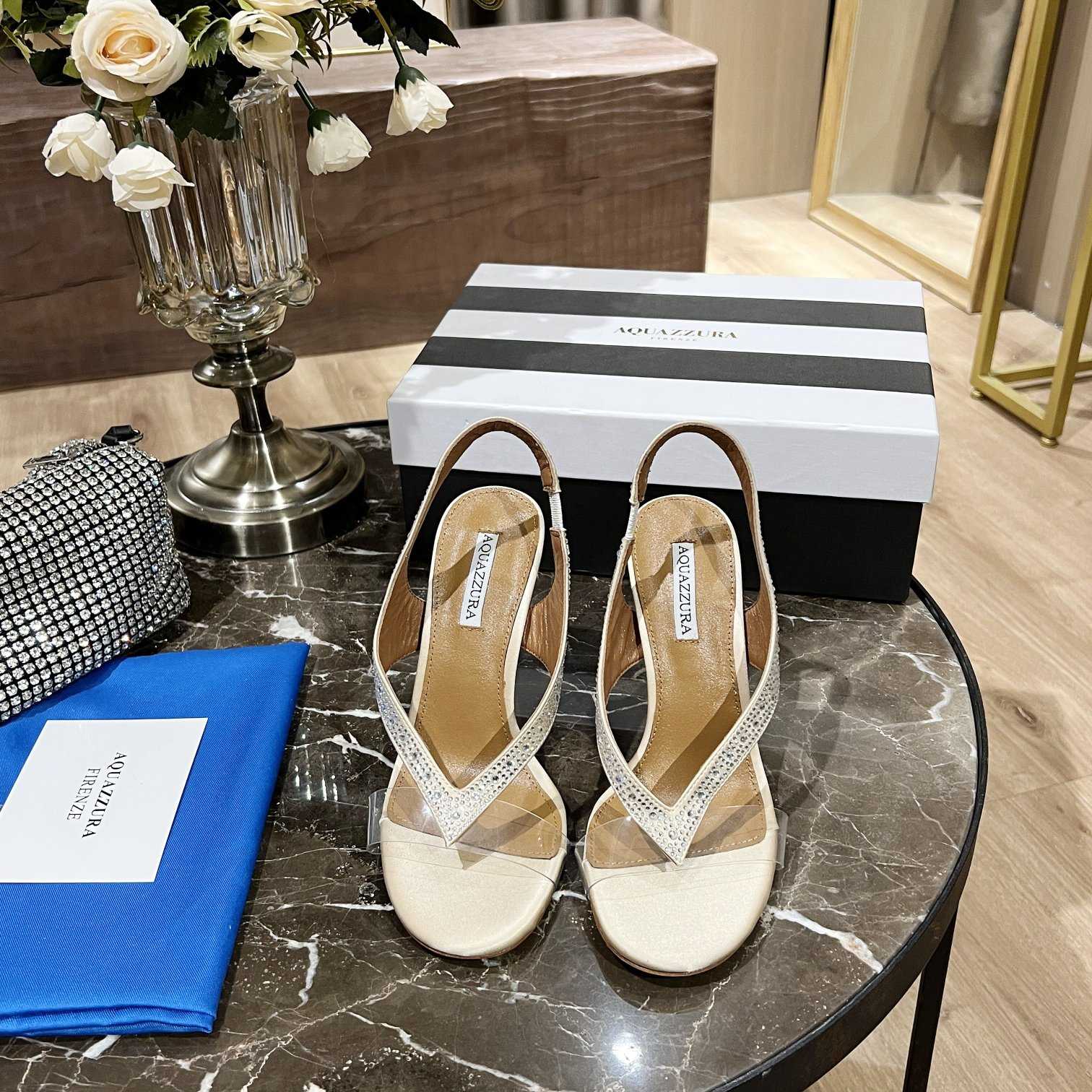 Aquazzura Izzy Plexi Sandal 105 - FashionPlug