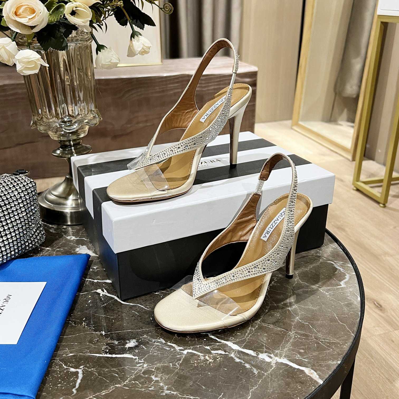 Aquazzura Izzy Plexi Sandal 105 - FashionPlug