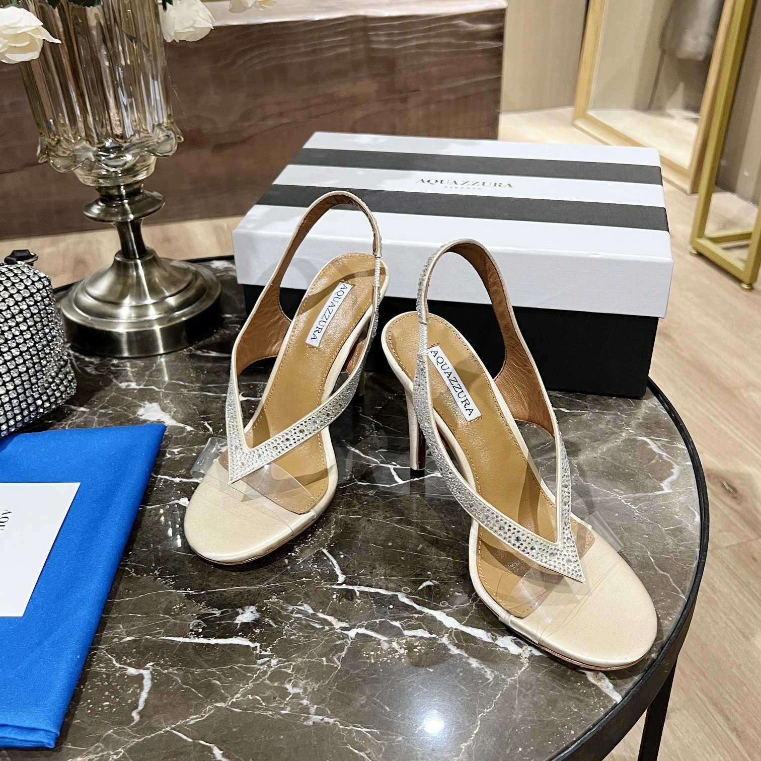 Aquazzura Izzy Plexi Sandal 105 - FashionPlug