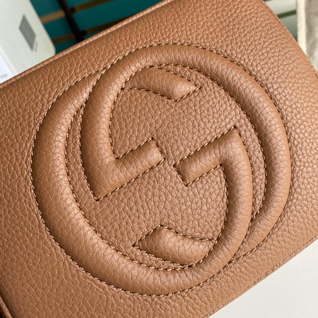 Gucci Soho Small Leather Disco Bag(22-15-7cm) - FashionPlug