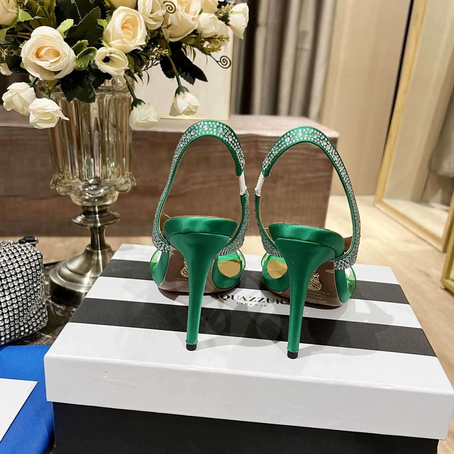 Aquazzura Izzy Plexi Sandal 105 - FashionPlug