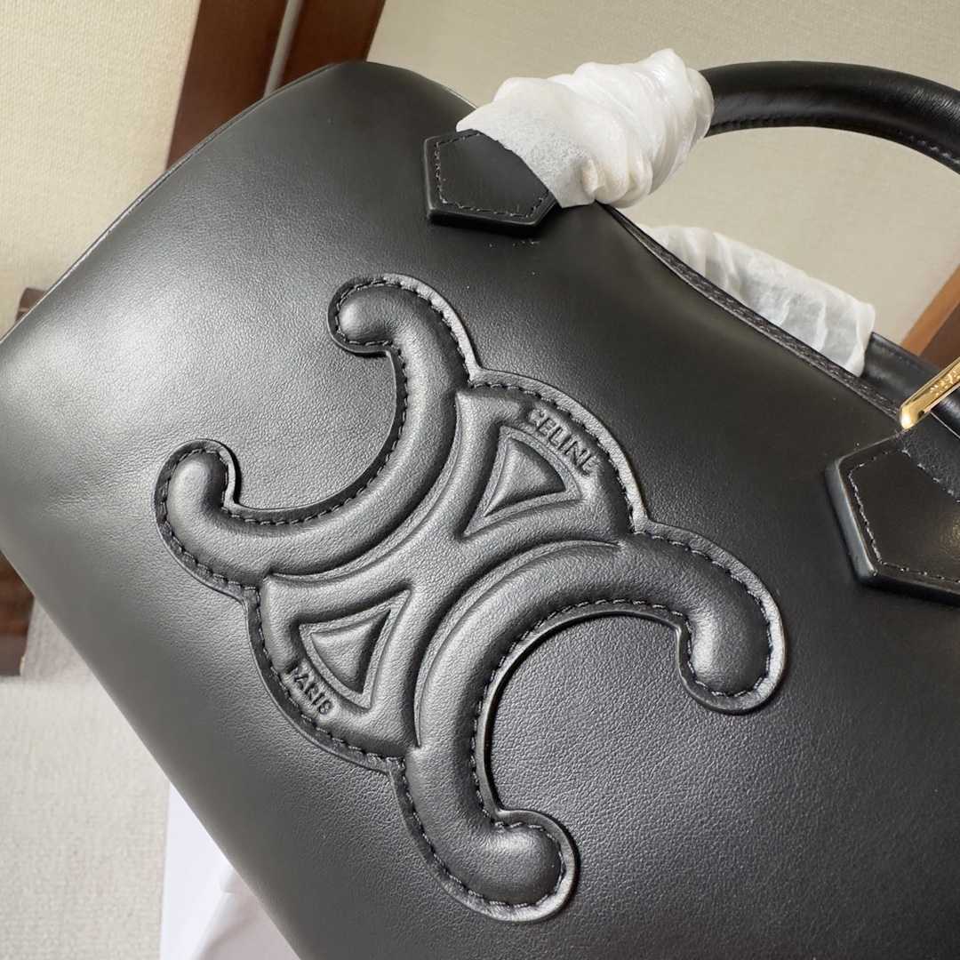 Celine Small Boston Cuir Triomphe In Smooth Calfskin Black - FashionPlug