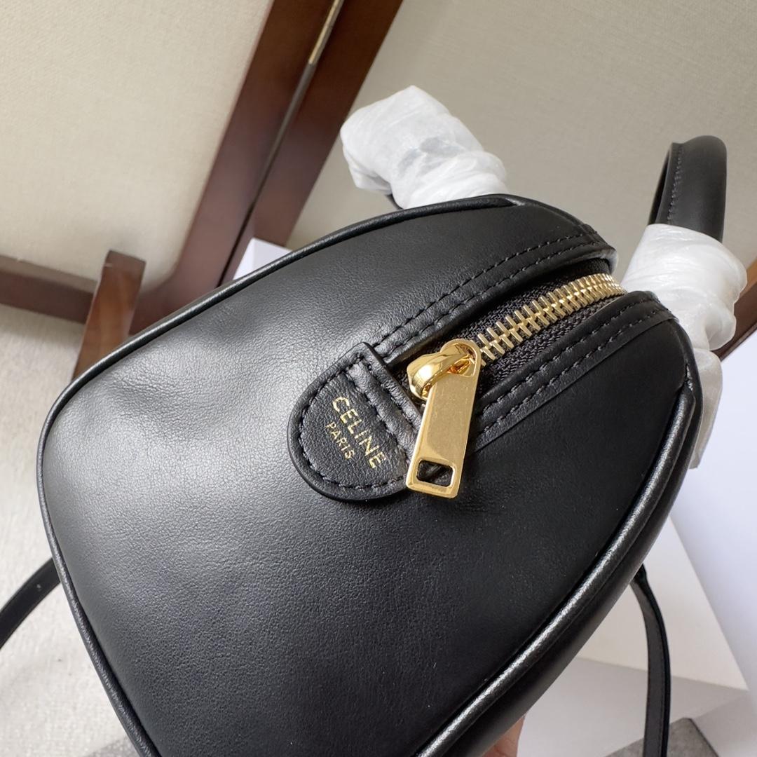 Celine Small Boston Cuir Triomphe In Smooth Calfskin Black - FashionPlug