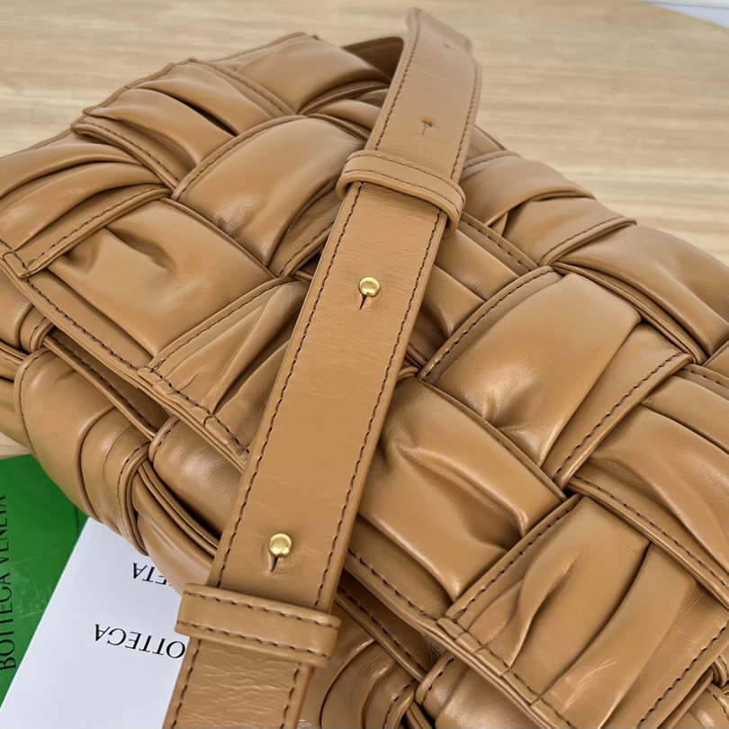 Bottega Veneta Cassette Foulard Intreccio Leather Cross-Body Bag - FashionPlug