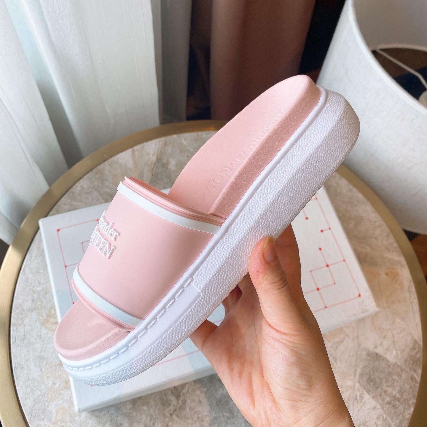 Alexander Mqueen Oversized Hybrid Signature Slide  - FashionPlug