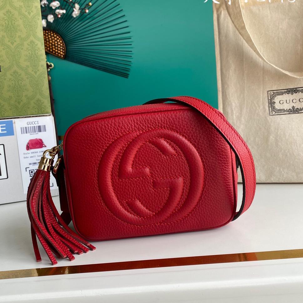 Gucci Soho Small Leather Disco Bag(22-15-7cm) - FashionPlug