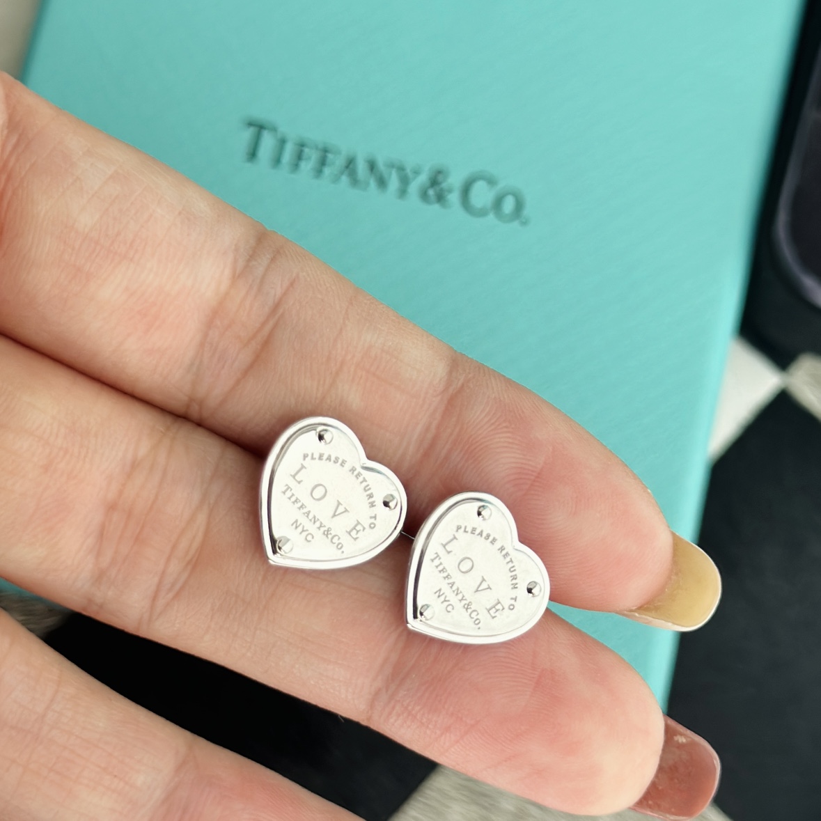 Tiffany&CO Heart Tag Earrings - FashionPlug